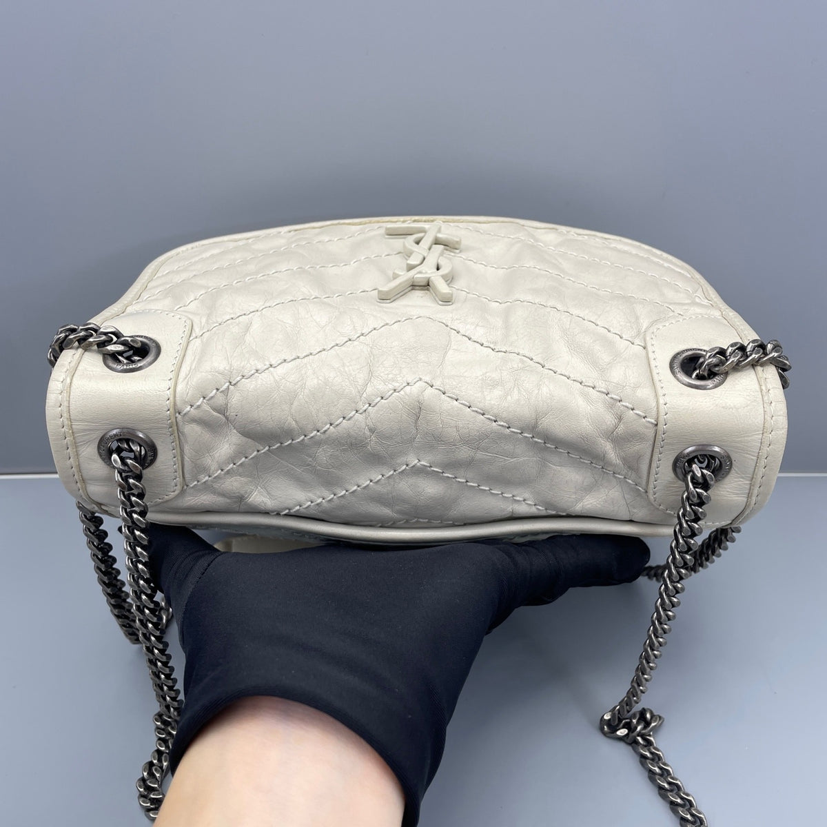 Saint Laurent - Niki - Leather - White - (small)