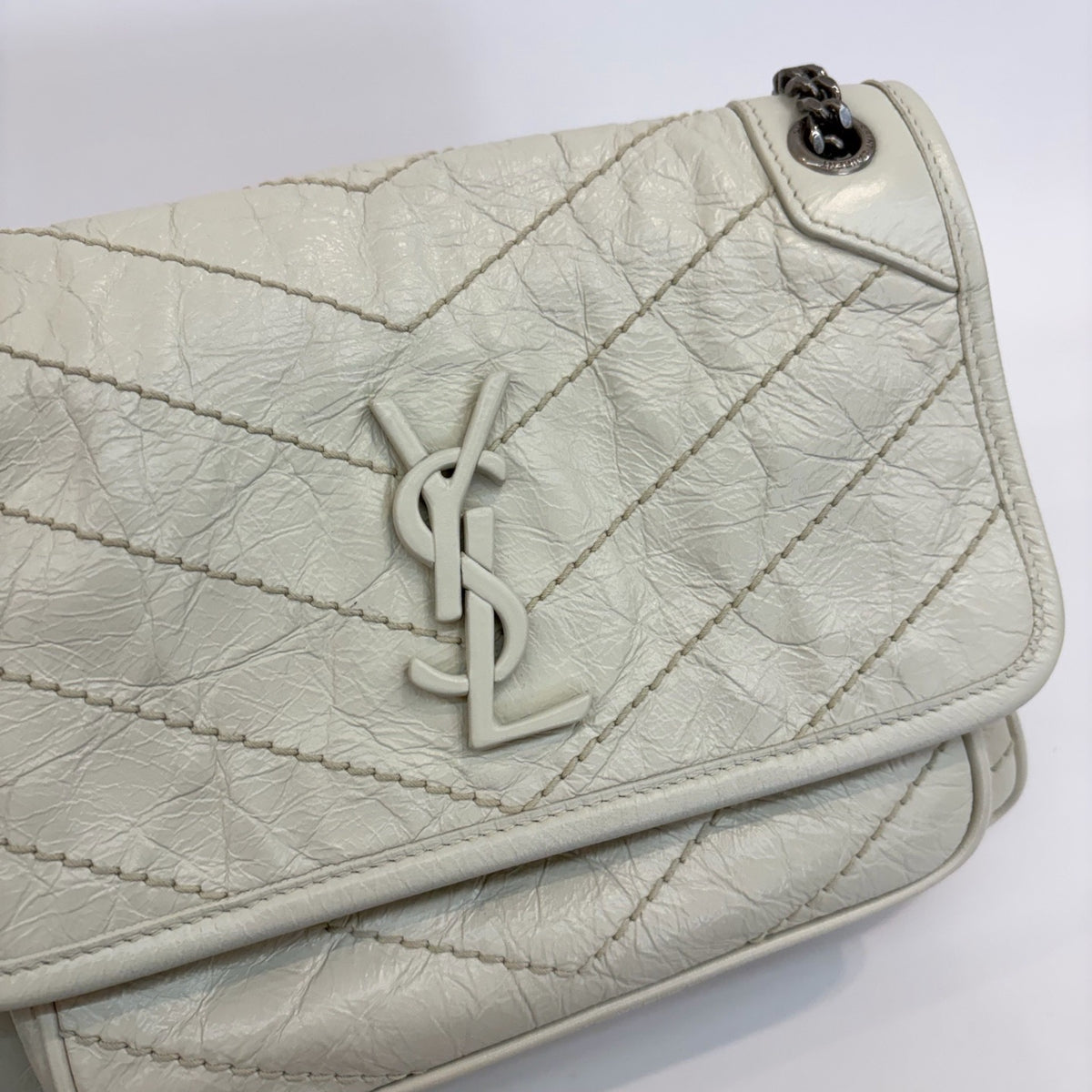 Saint Laurent - Niki - Leather - White - (small)
