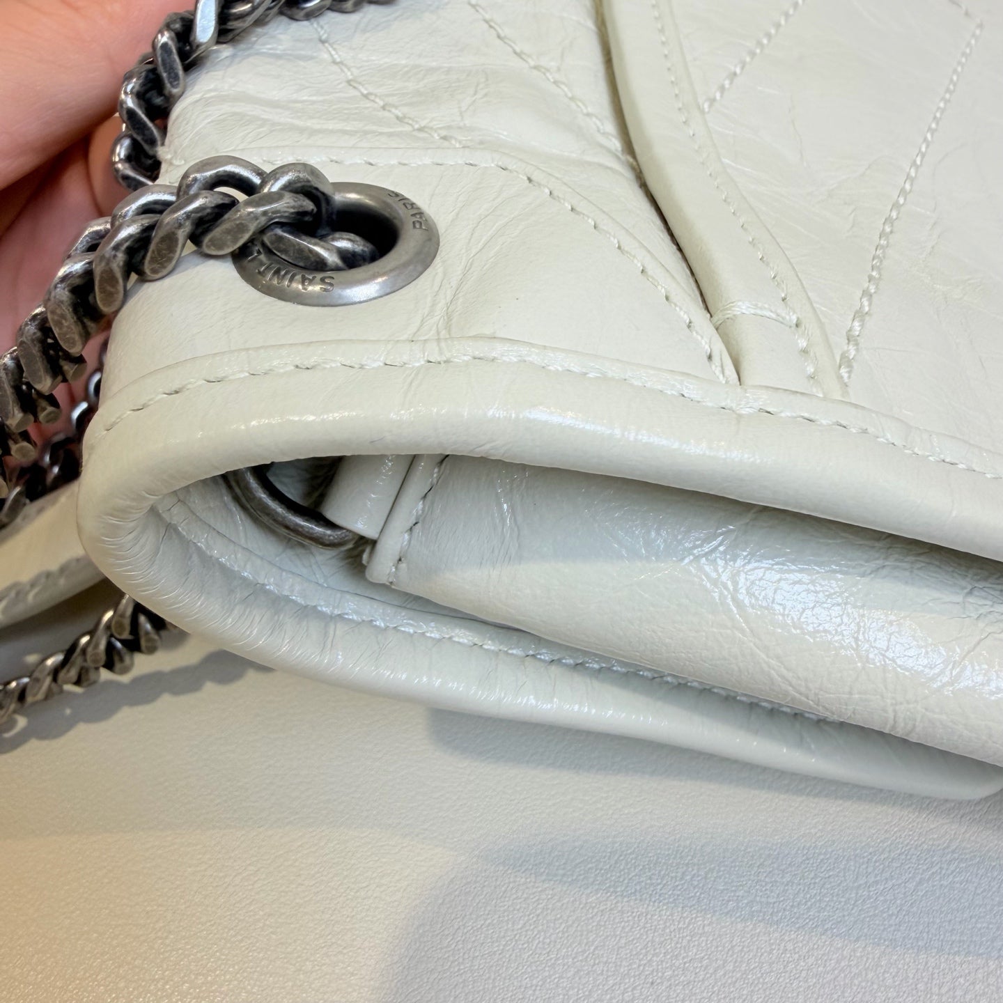 Saint Laurent - Niki - Leather - White - (small)