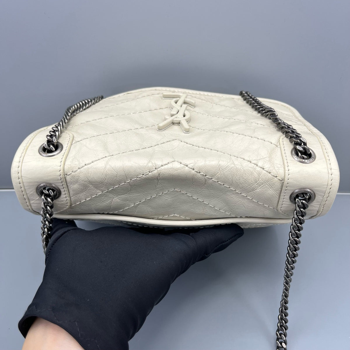 Saint Laurent - Niki - Leather - White - (Small)