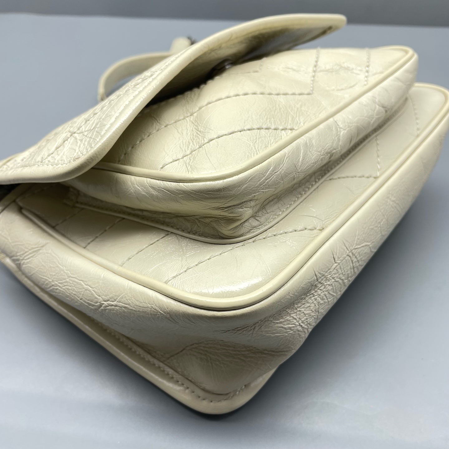 Saint Laurent - Niki - Leather - White - (Small)