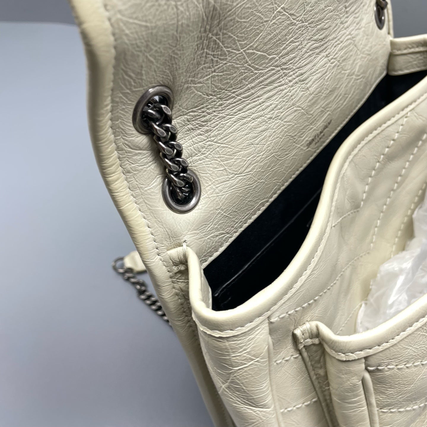 Saint Laurent - Niki - Leather - White - (small)