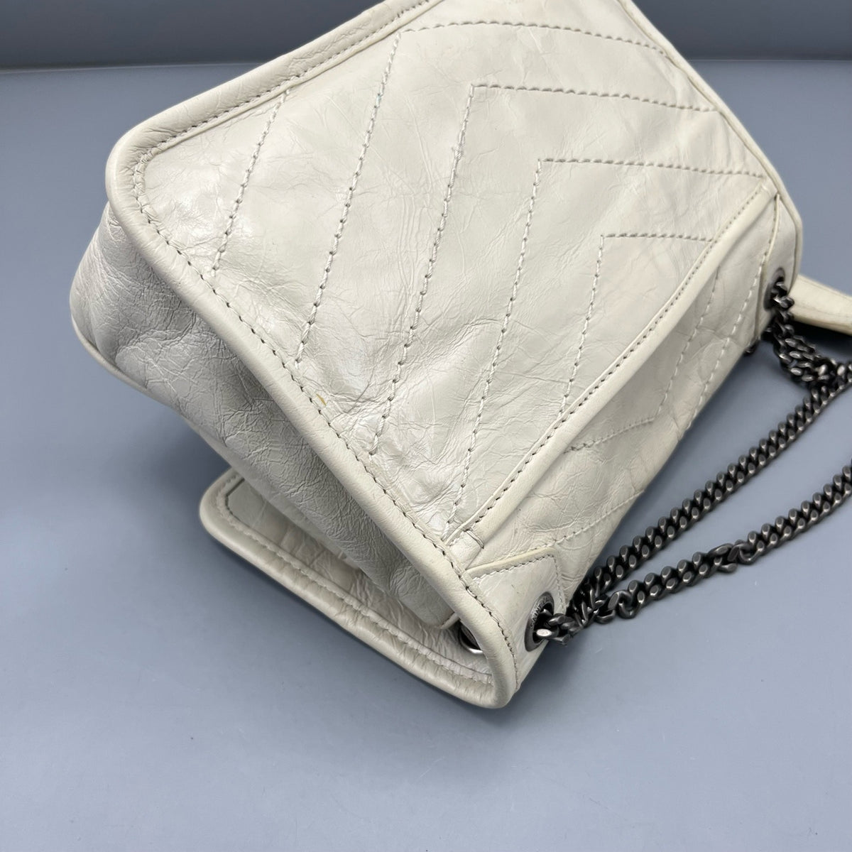 Saint Laurent - Niki - Leather - White - (Small)