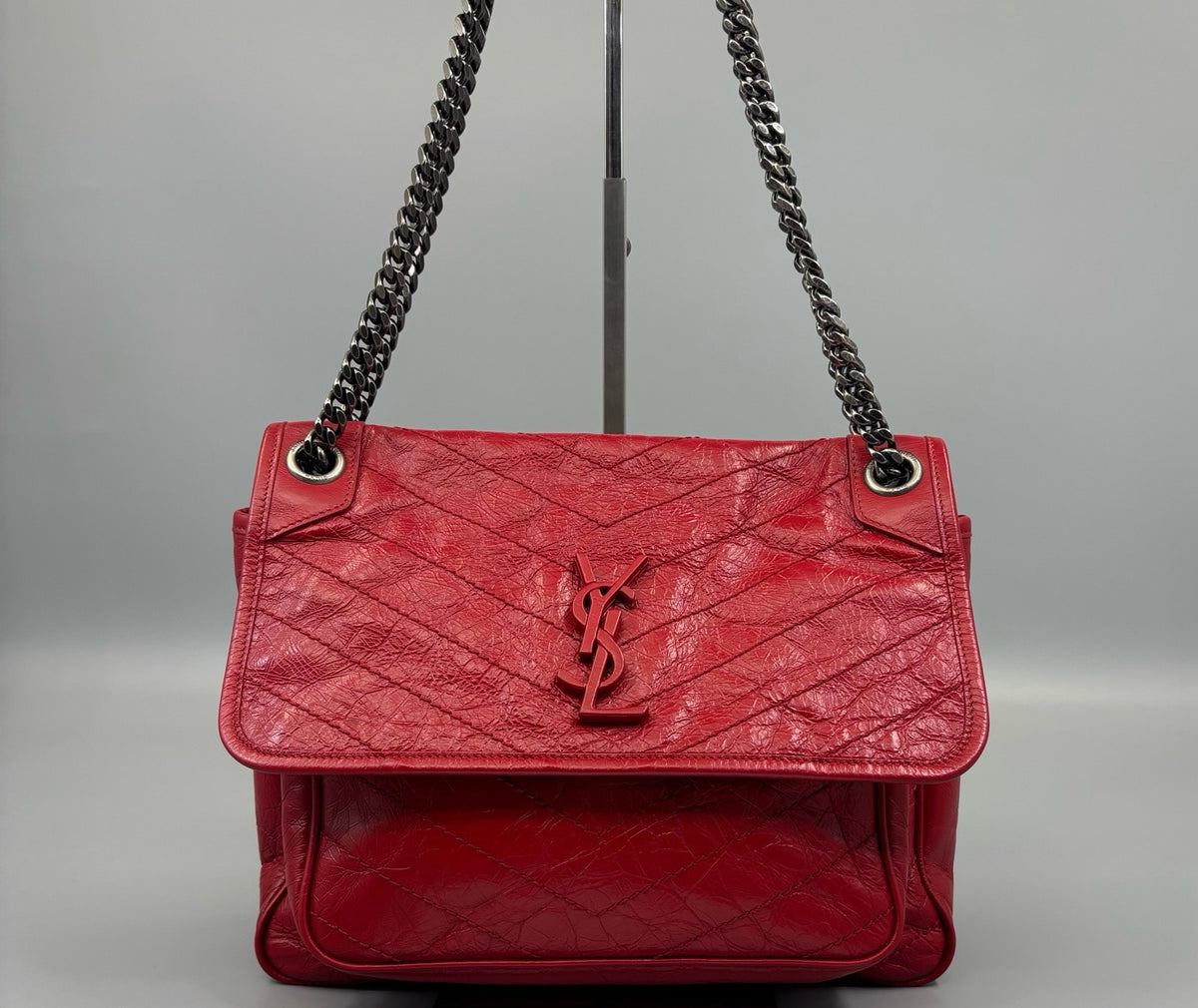Saint Laurent - Niki Medium - Leather - Red - (medium)