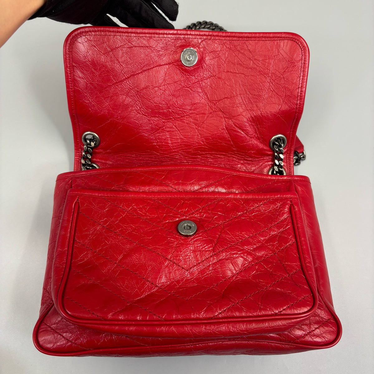 Saint Laurent - Niki Medium - Leather - Red - (medium)