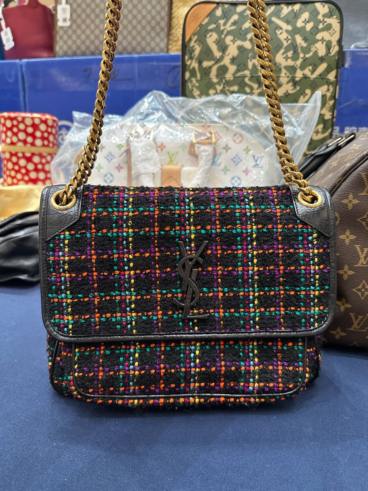 Saint Laurent - Niki Medium - Tweed - Multicolour - (medium)