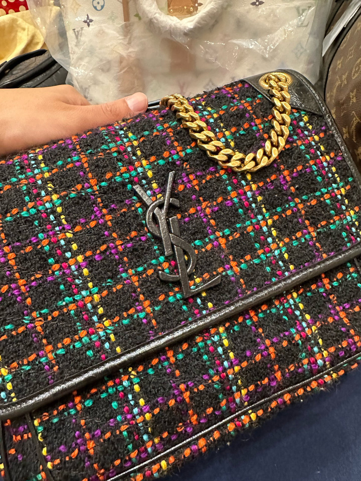 Saint Laurent - Niki Medium - Tweed - Multicolour - (medium)