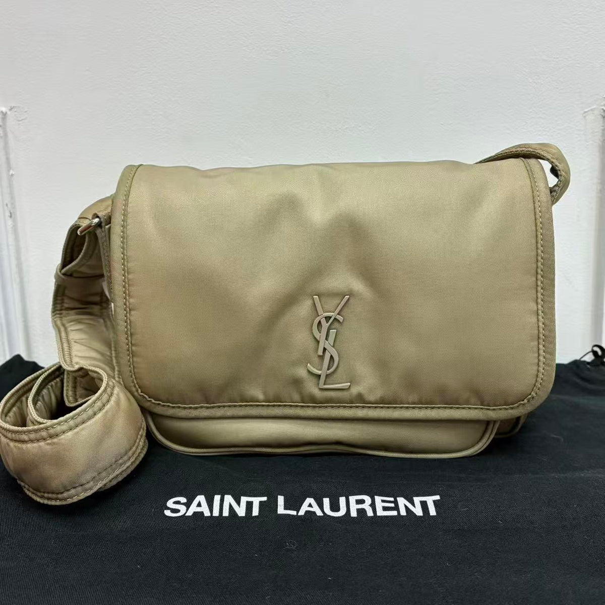 Saint Laurent - Niki Messenger Bag - Cloth - Beige - (small)