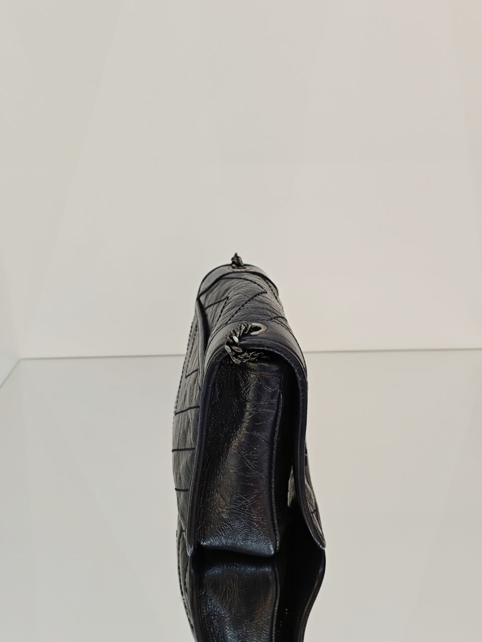 Saint Laurent - Niki Mini - Crinkled vintage leather - Midnight Blue - (mini)