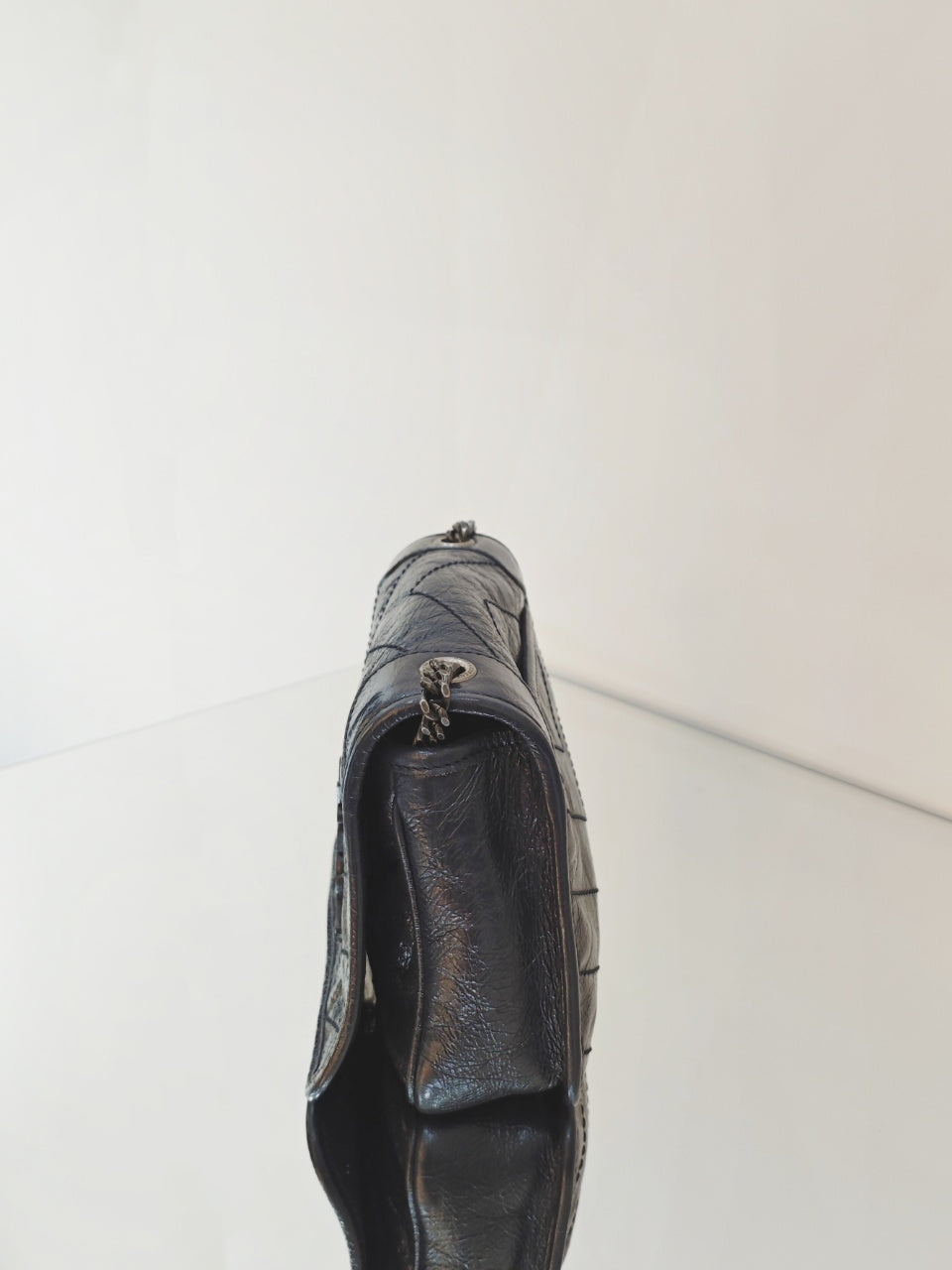 Saint Laurent - Niki Mini - Crinkled vintage leather - Midnight Blue - (mini)