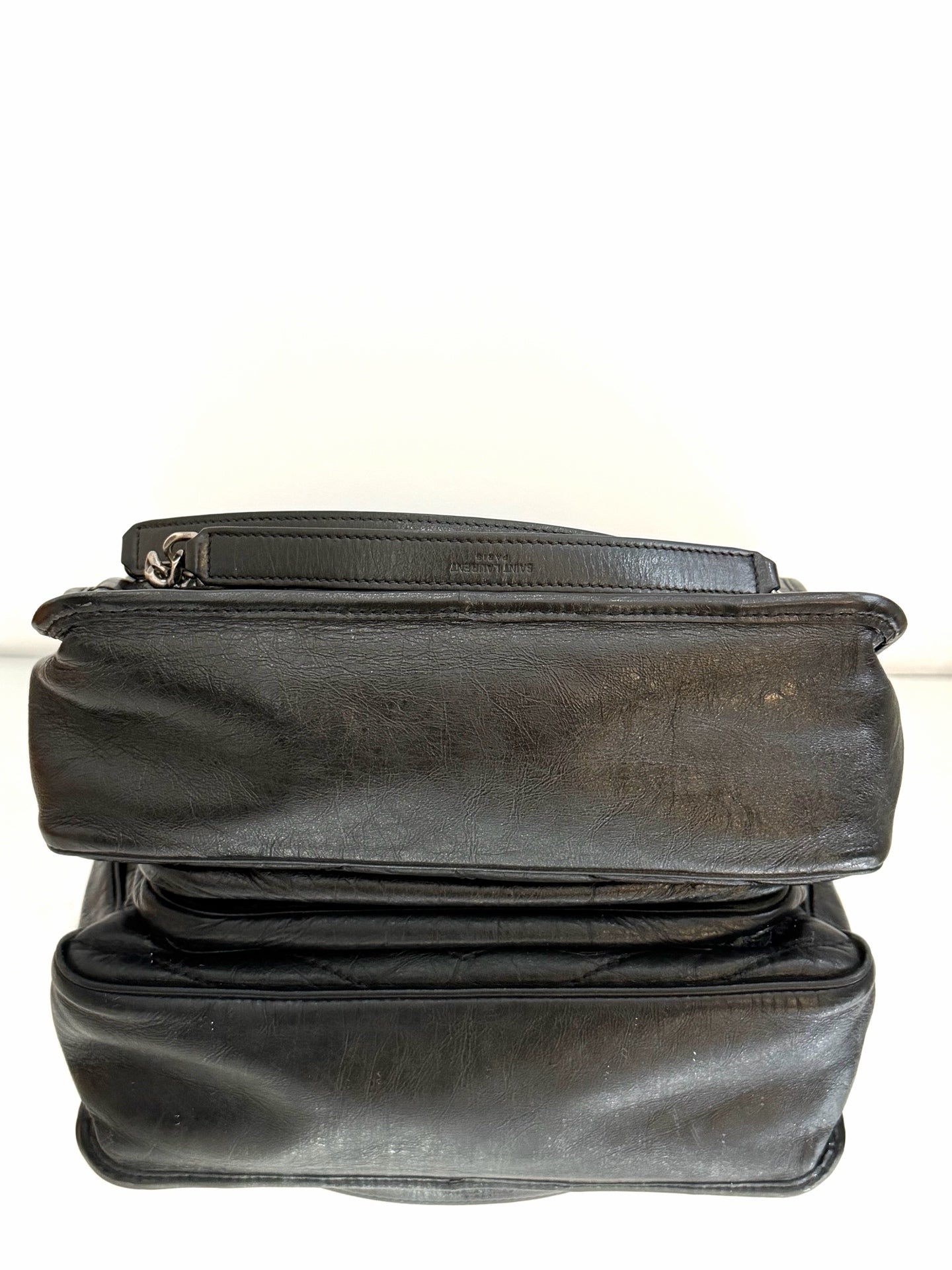 Saint Laurent - Niki - Oiled wax calfskin leather - Black - (Medium)