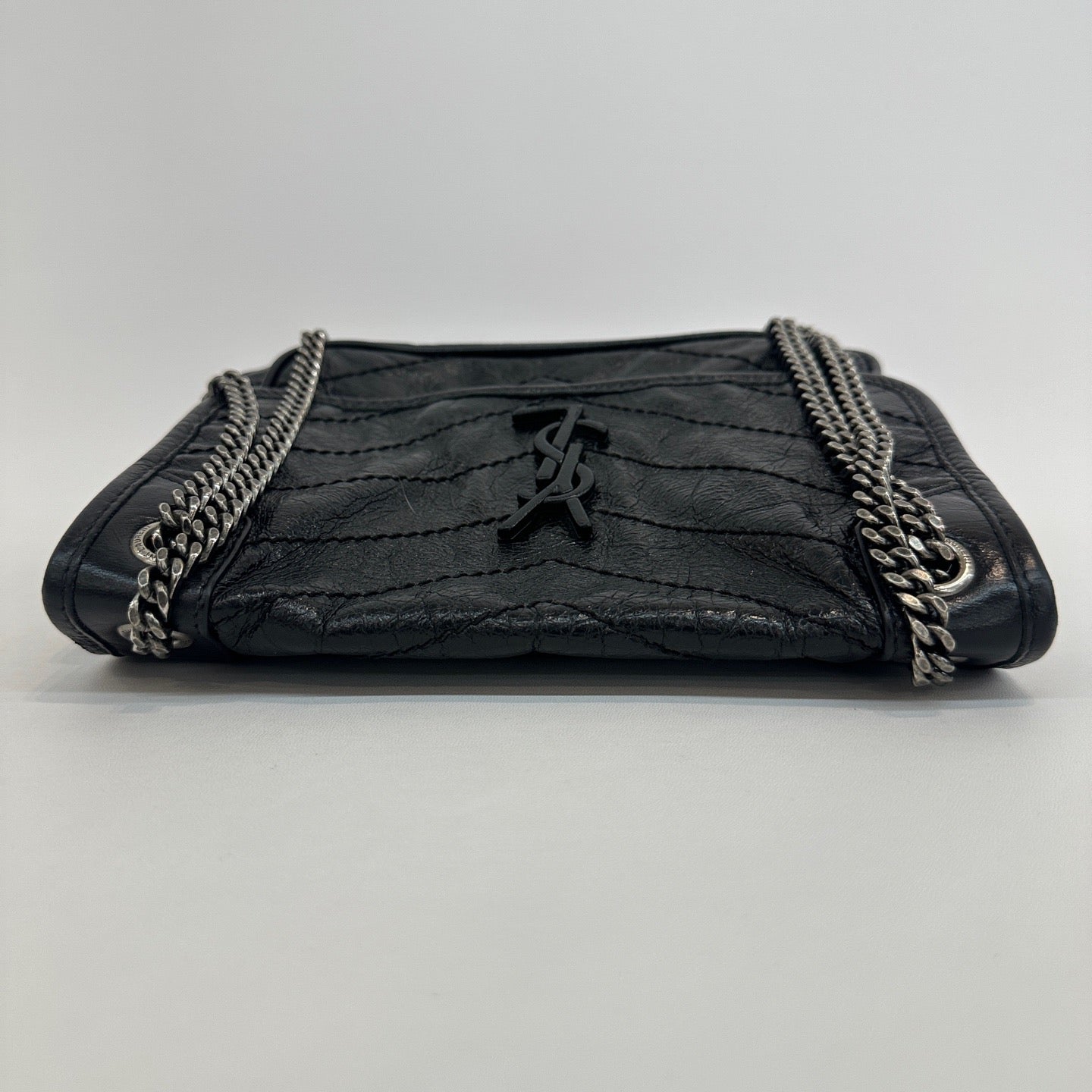 Saint Laurent - Niki - Oiled wax leather - Black - (Small)