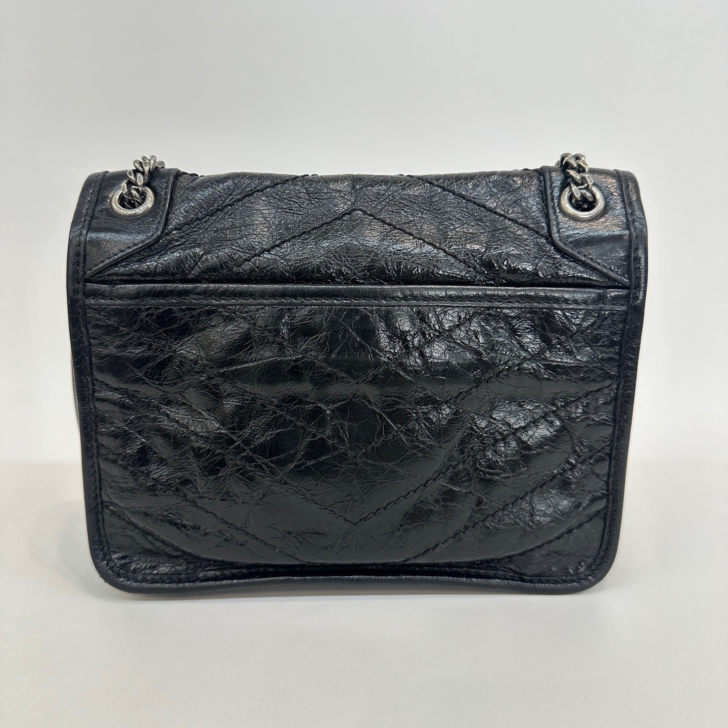 Saint Laurent - Niki - Oiled wax leather - Black - (Small)