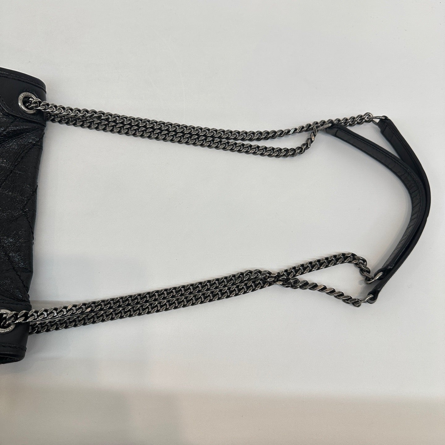 Saint Laurent - Niki - Oiled wax leather - Black - (Small)