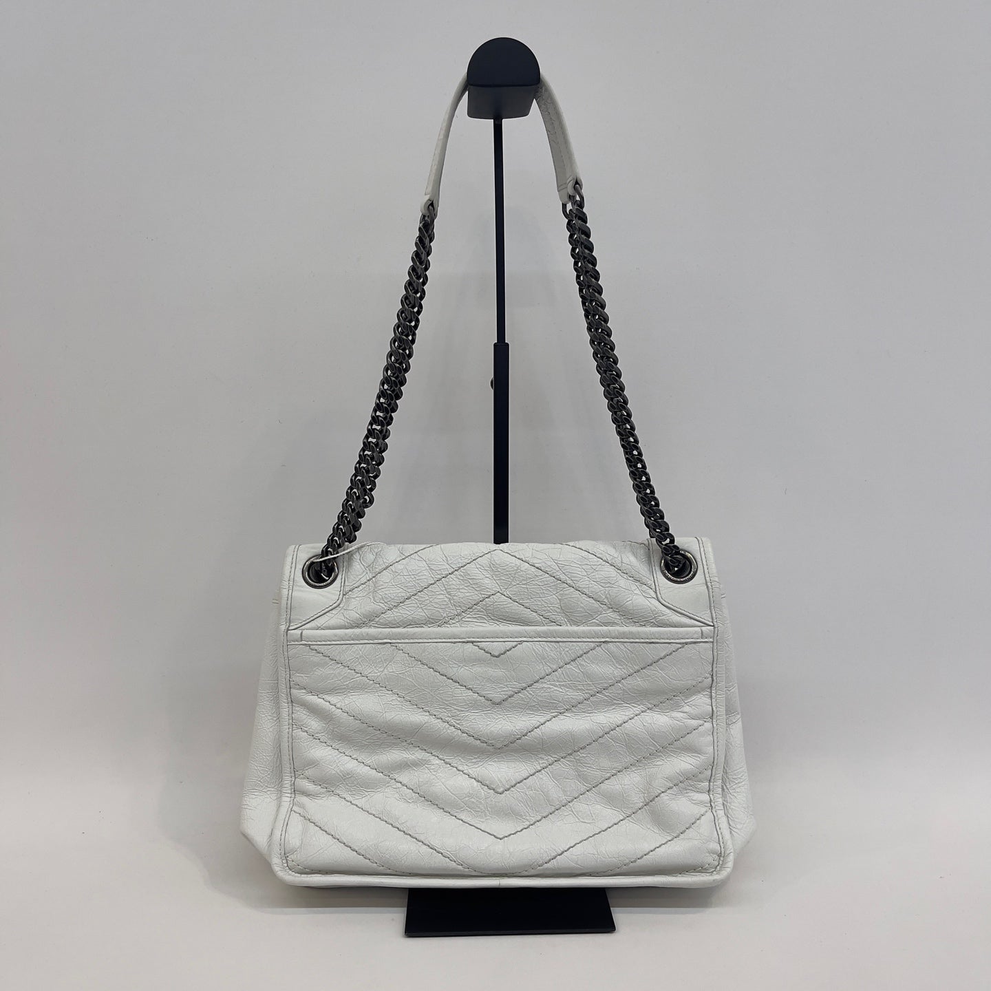 Saint Laurent - Niki - Oiled wax leather - White - (Medium)