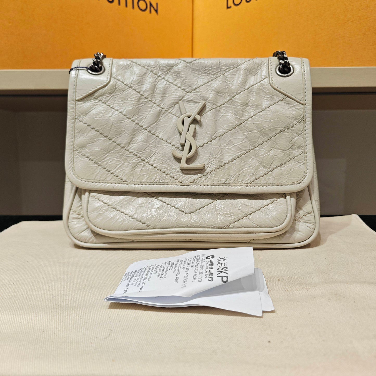Saint Laurent - Niki Shoulder Bag - Leather - White - (medium)