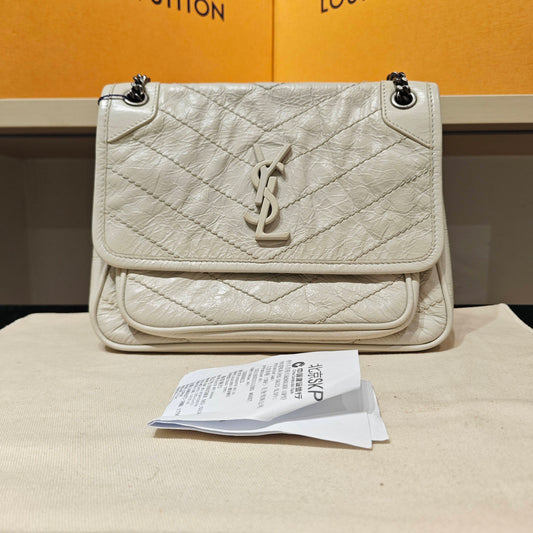Saint Laurent - Niki Shoulder Bag - Leather - White - (medium)