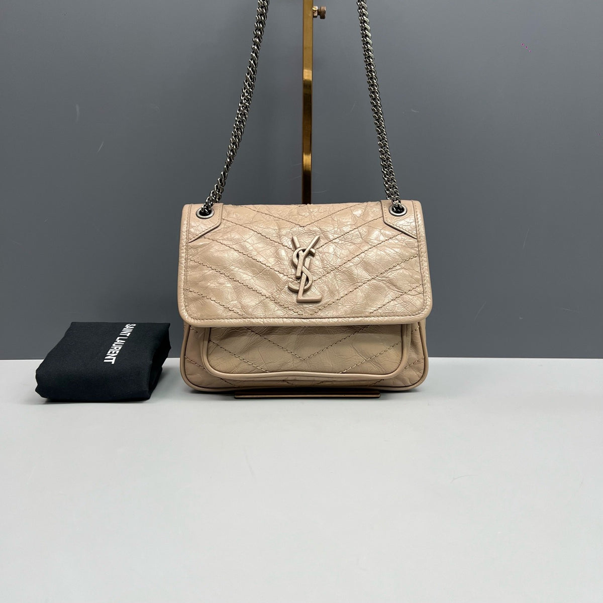 Saint Laurent - Niki Small - Leather - Beige - (small)
