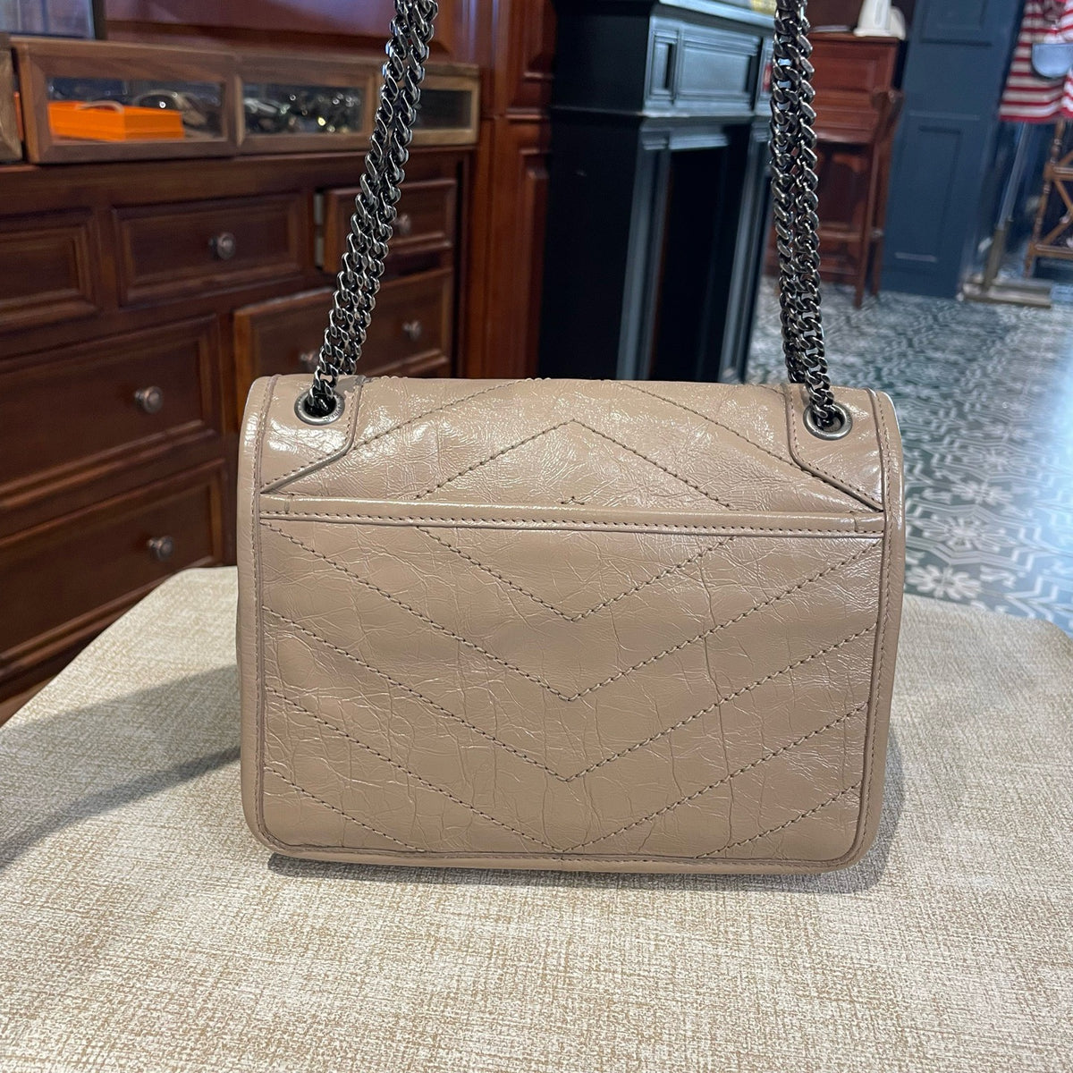 Saint Laurent - Niki Small - Leather - Beige - (small)
