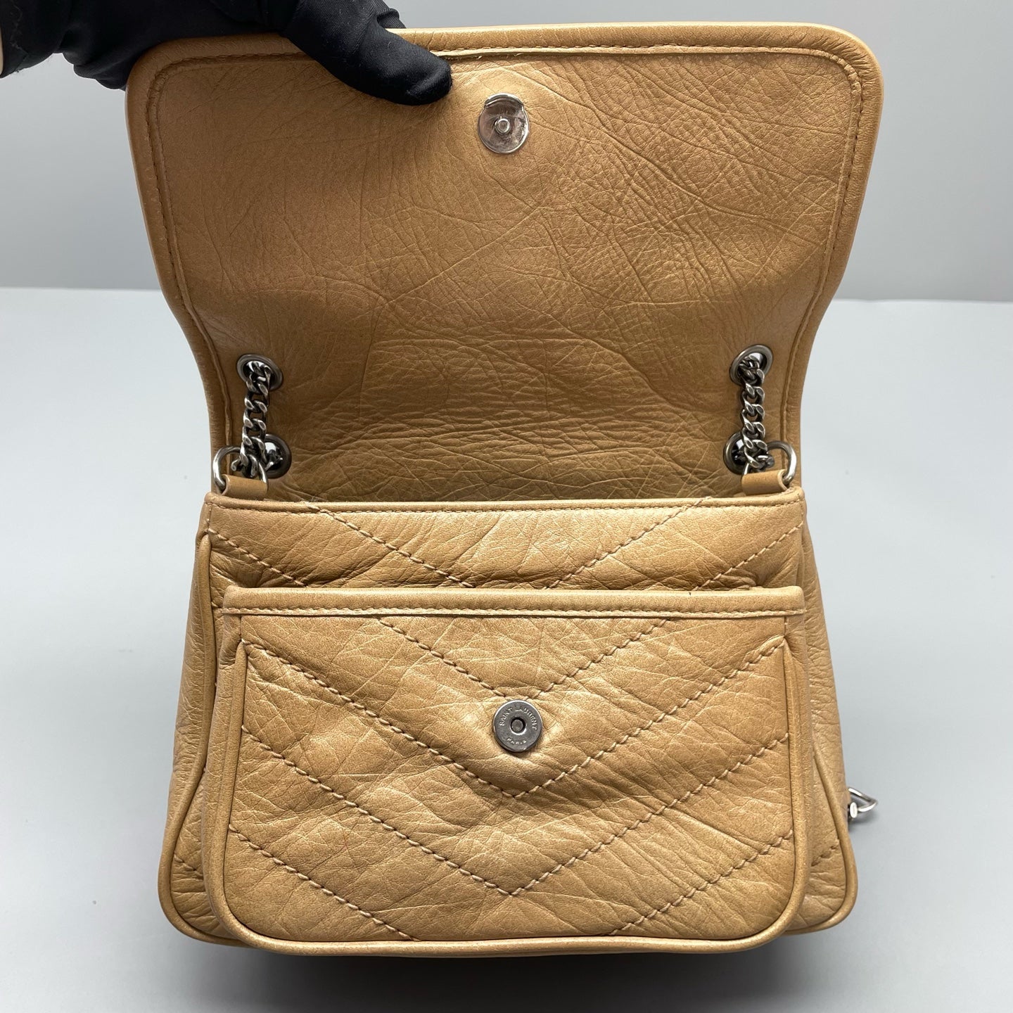 Saint Laurent - Niki Small - Leather - Beige - (Small)