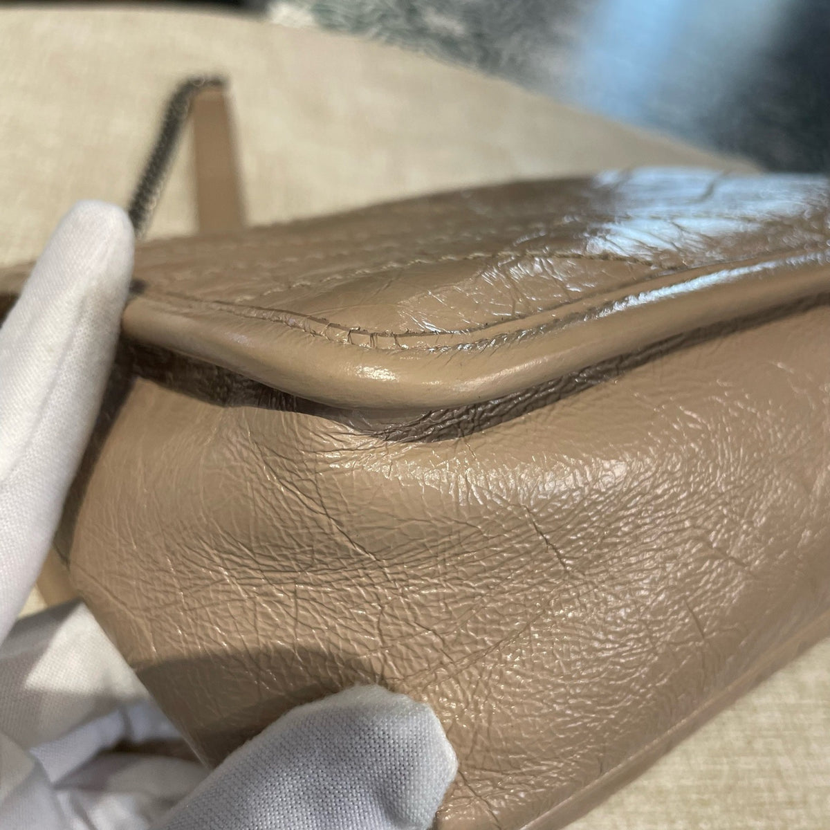Saint Laurent - Niki Small - Leather - Beige - (small)