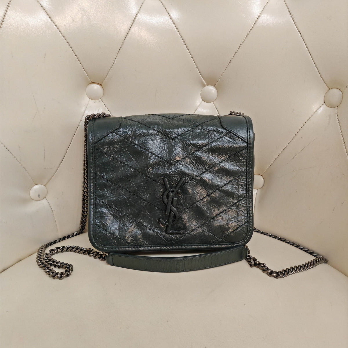 Saint Laurent - Niki Small - Leather - Green - (small)