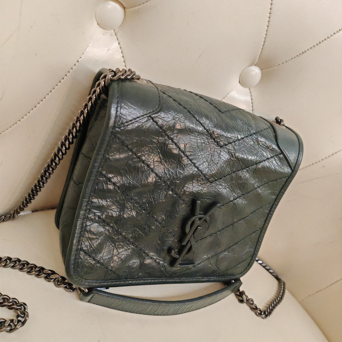 Saint Laurent - Niki Small - Leather - Green - (small)