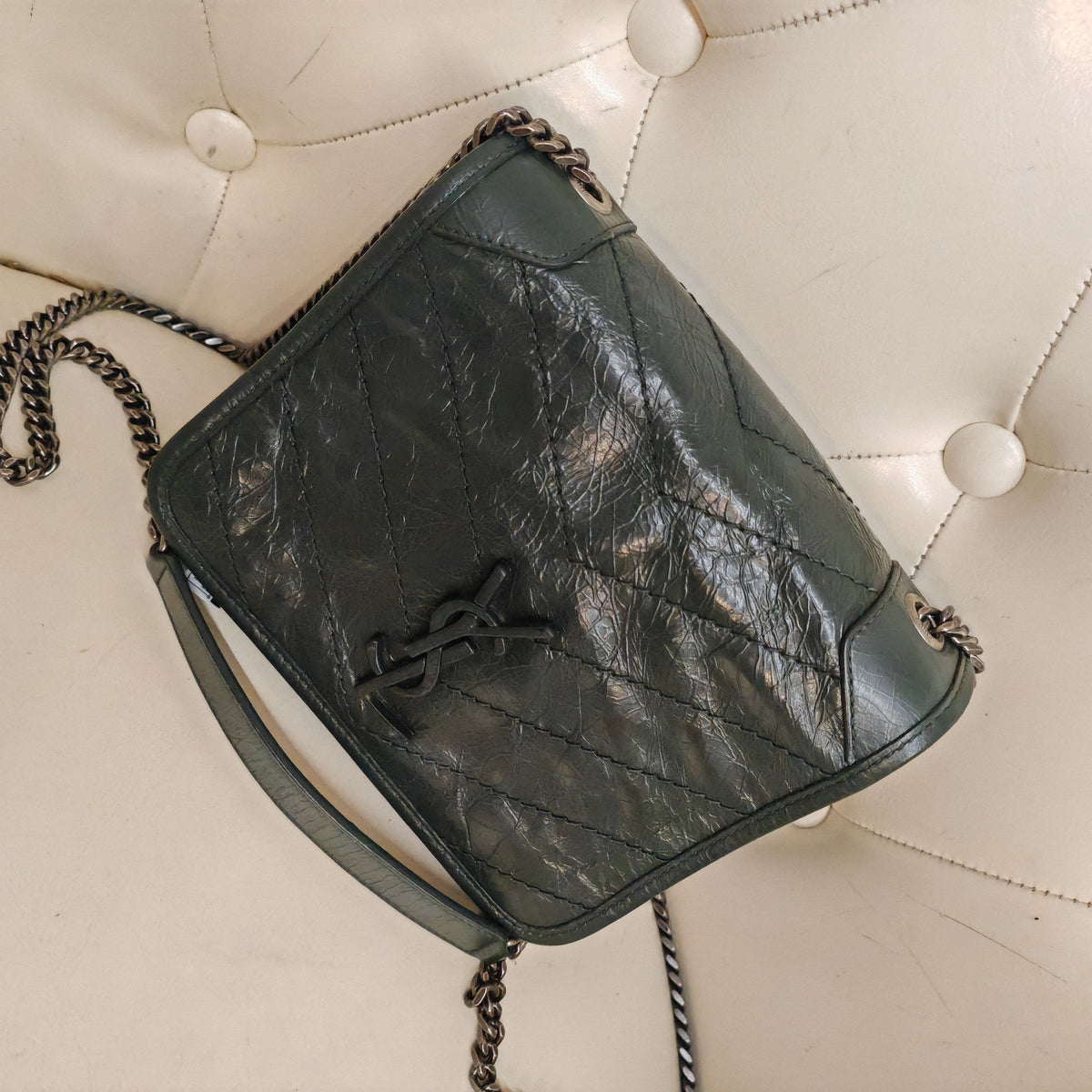 Saint Laurent - Niki Small - Leather - Green - (small)