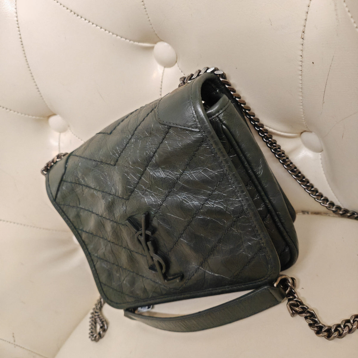 Saint Laurent - Niki Small - Leather - Green - (small)