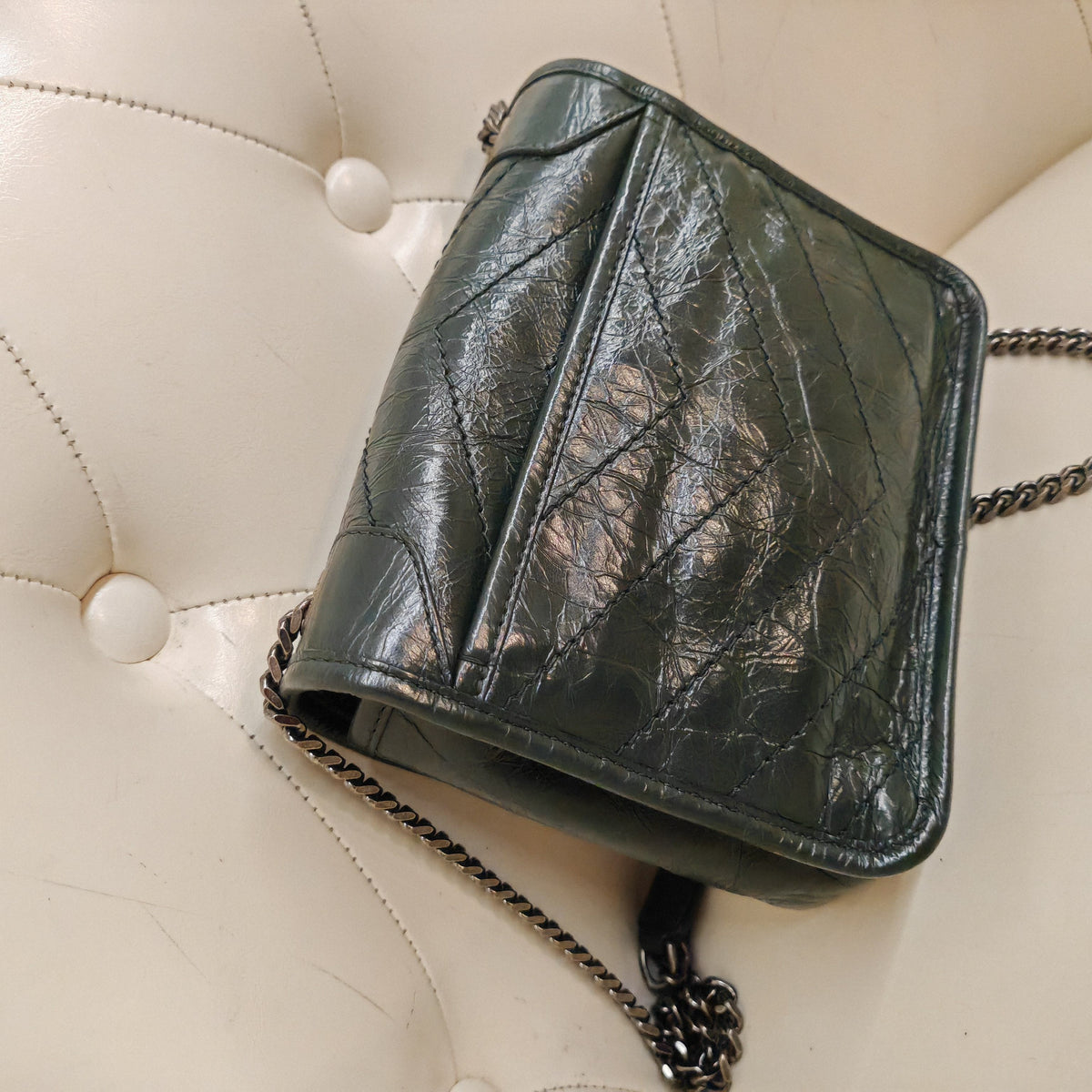 Saint Laurent - Niki Small - Leather - Green - (small)