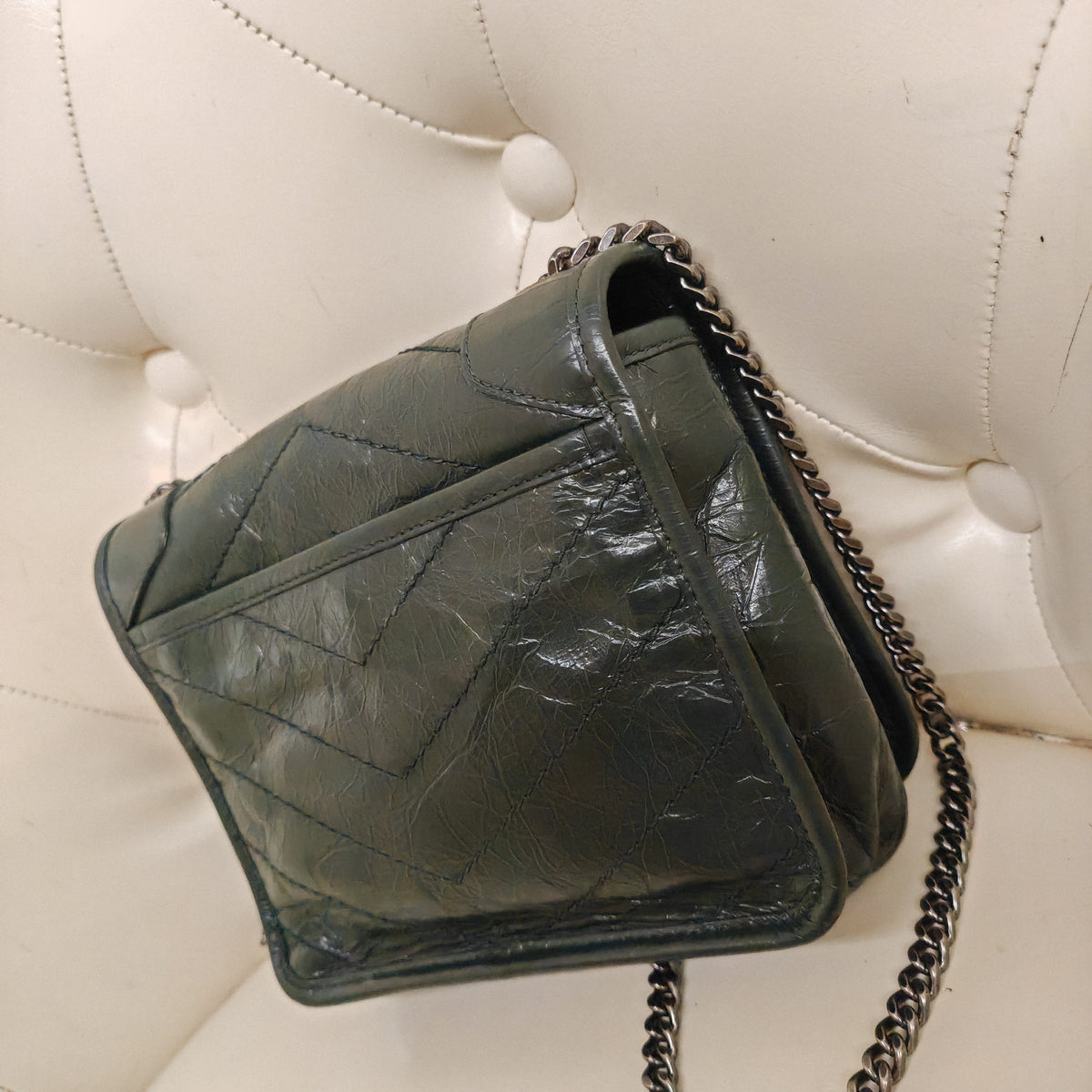 Saint Laurent - Niki Small - Leather - Green - (small)
