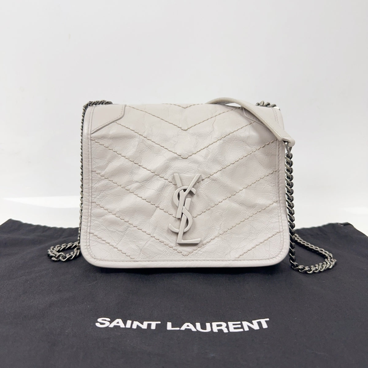 Saint Laurent - Niki Small - Leather - Grey - (small)