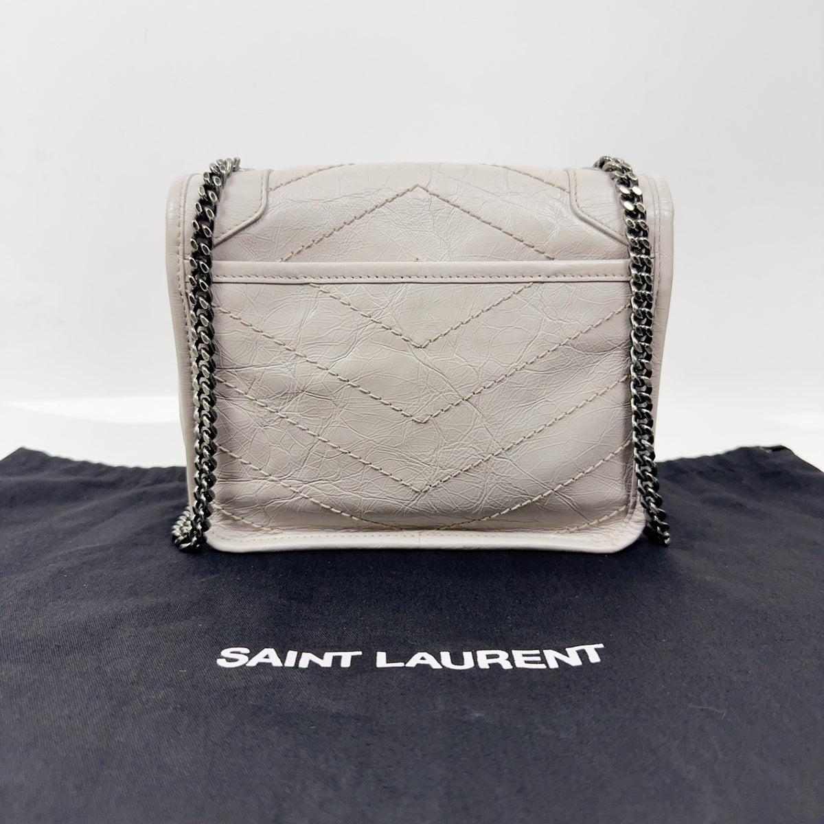 Saint Laurent - Niki Small - Leather - Grey - (small)