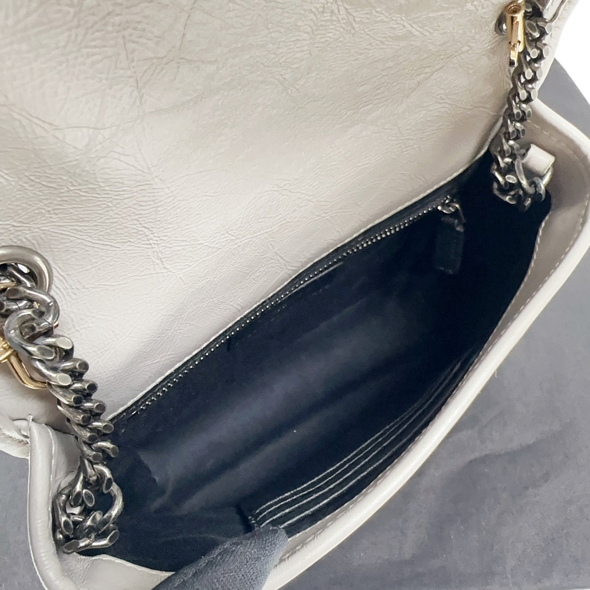 Saint Laurent - Niki Small - Leather - Grey - (small)
