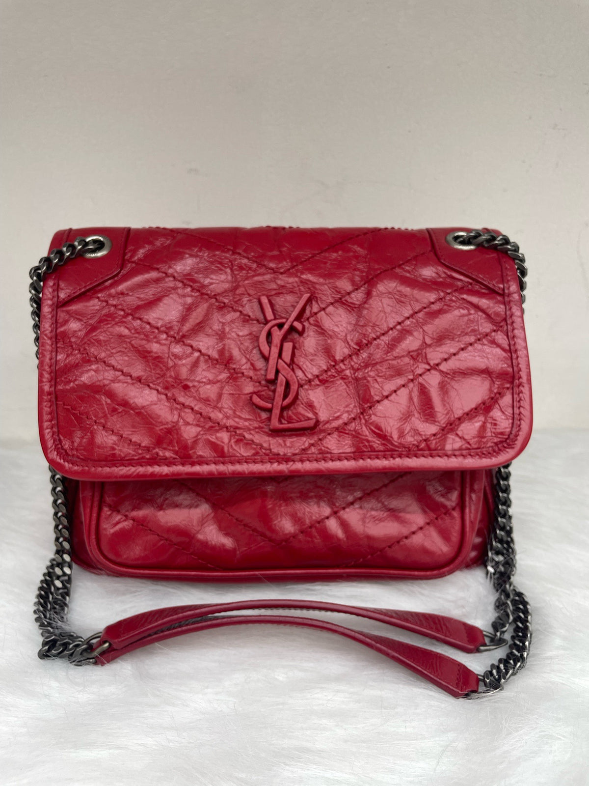 Saint Laurent - Niki Small - Leather - Red - (small)