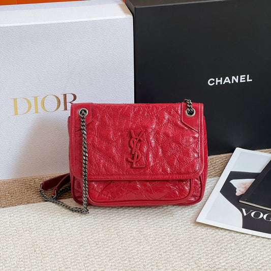 Saint Laurent - Niki Small - Leather - Red - (small)