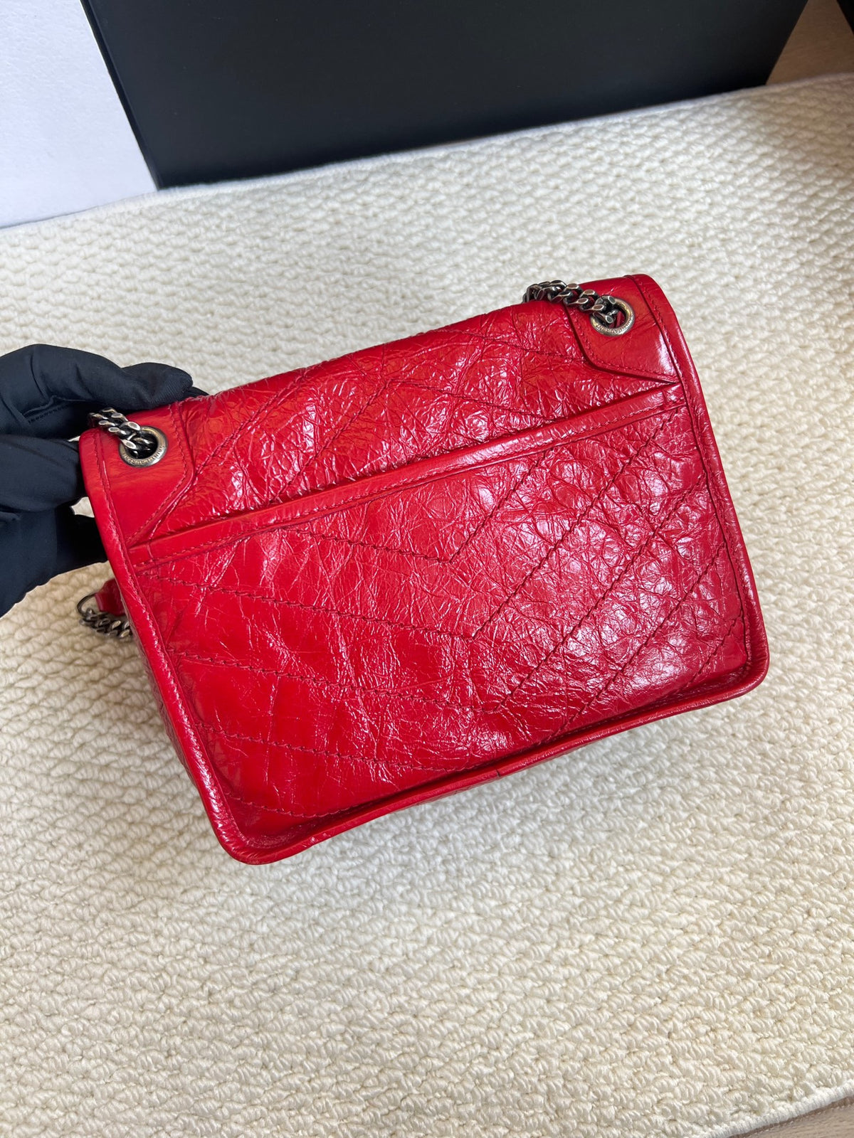 Saint Laurent - Niki Small - Leather - Red - (small)