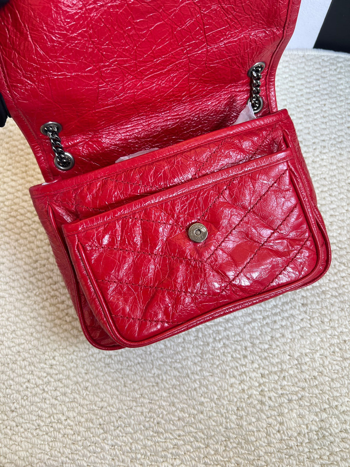 Saint Laurent - Niki Small - Leather - Red - (small)