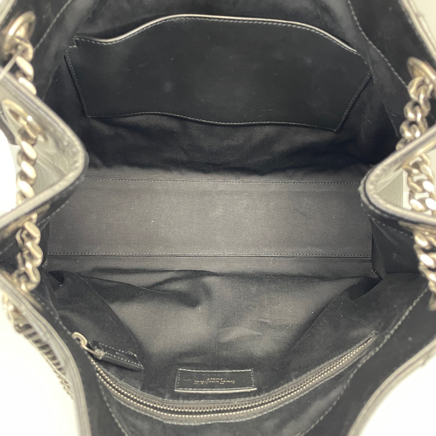 Saint Laurent - Niki Small Tote Bag - Crinkled vintage leather - Black - (small)