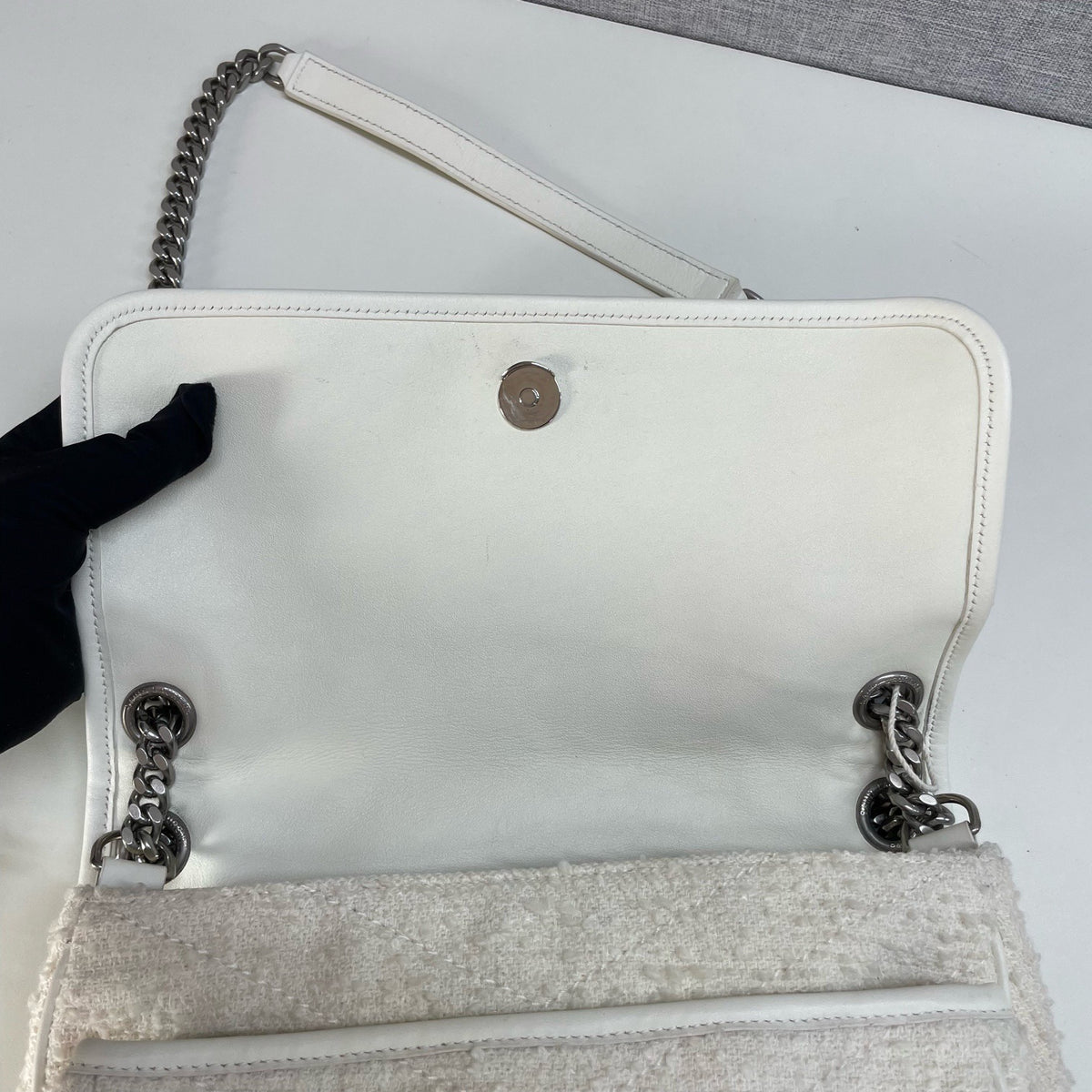 Saint Laurent - Niki - Tweed - White - (medium)