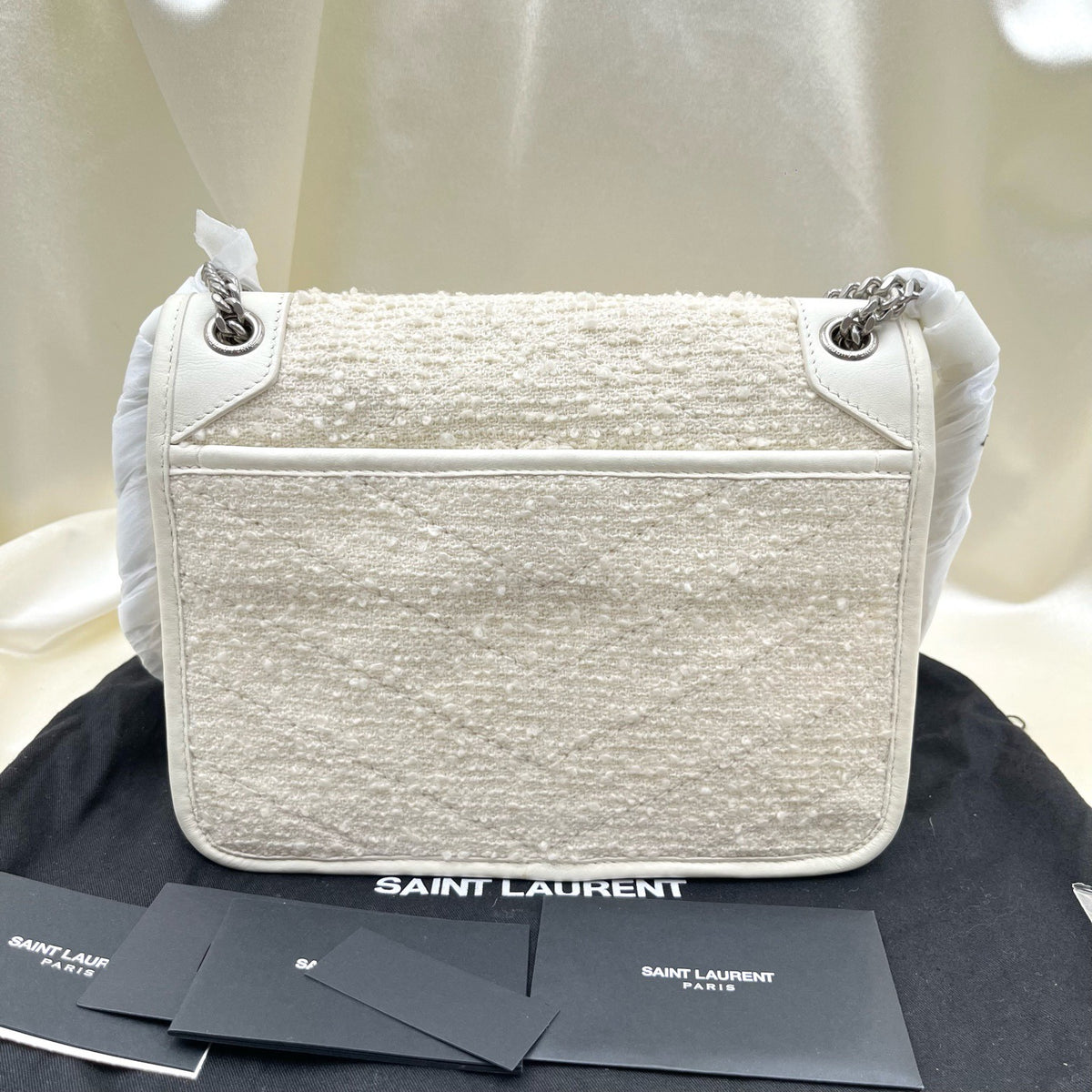 Saint Laurent - Niki - Tweed - White - (Small)