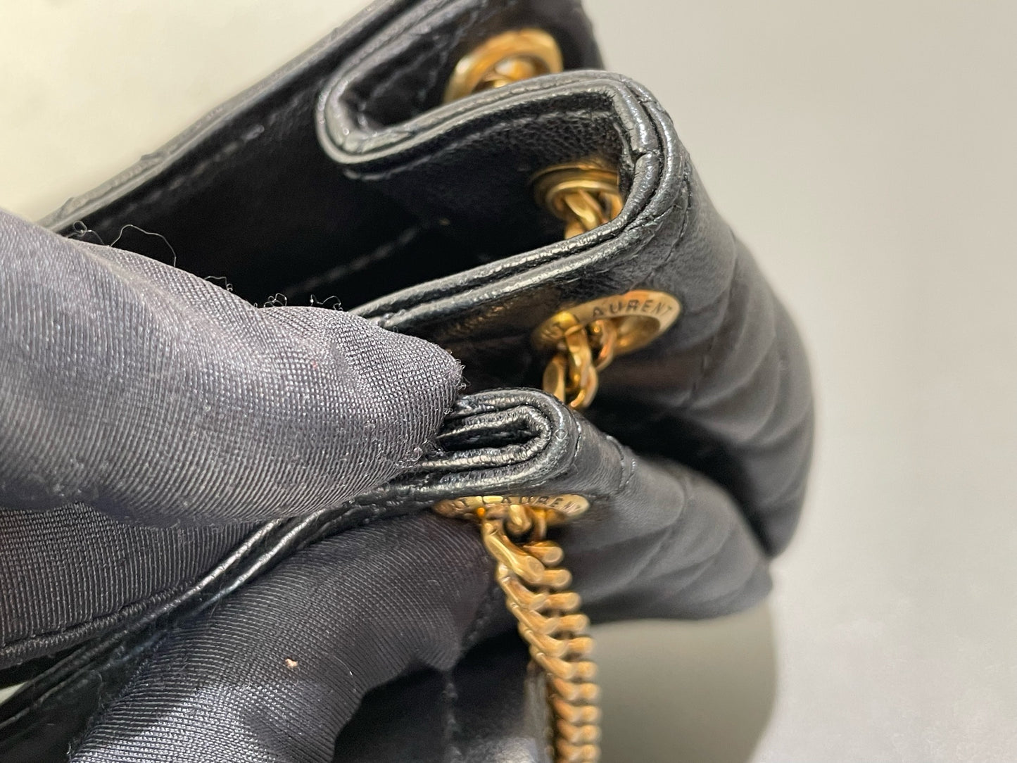 Saint Laurent - Nolita Chain Bag - Leather - Black with Gold-Tone Hardware - (mini)