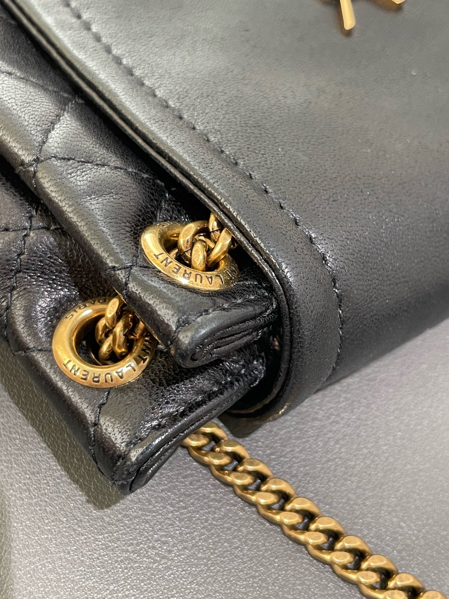 Saint Laurent - Nolita Chain Bag - Leather - Black with Gold-Tone Hardware - (mini)