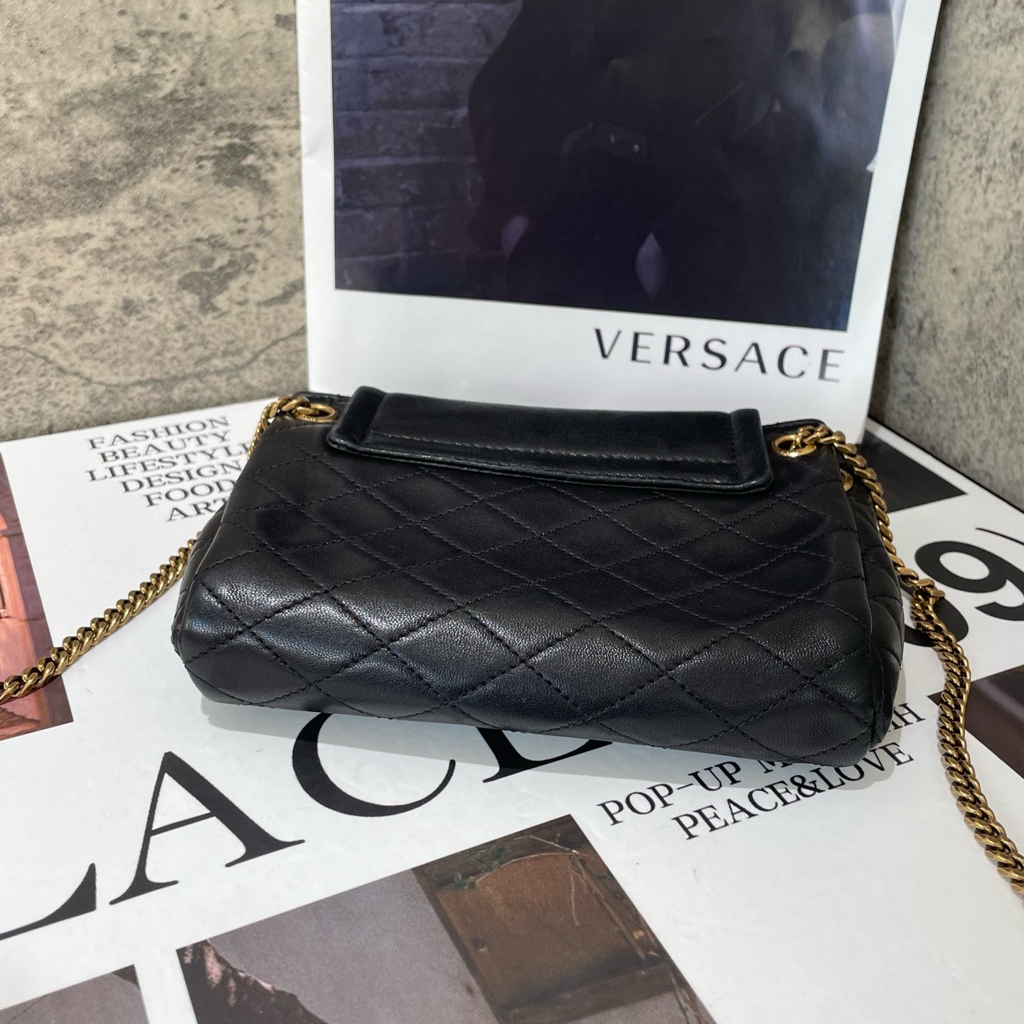 Saint Laurent - Nolita Chain Bag - Leather - Black with Gold-Tone Hardware - (mini)