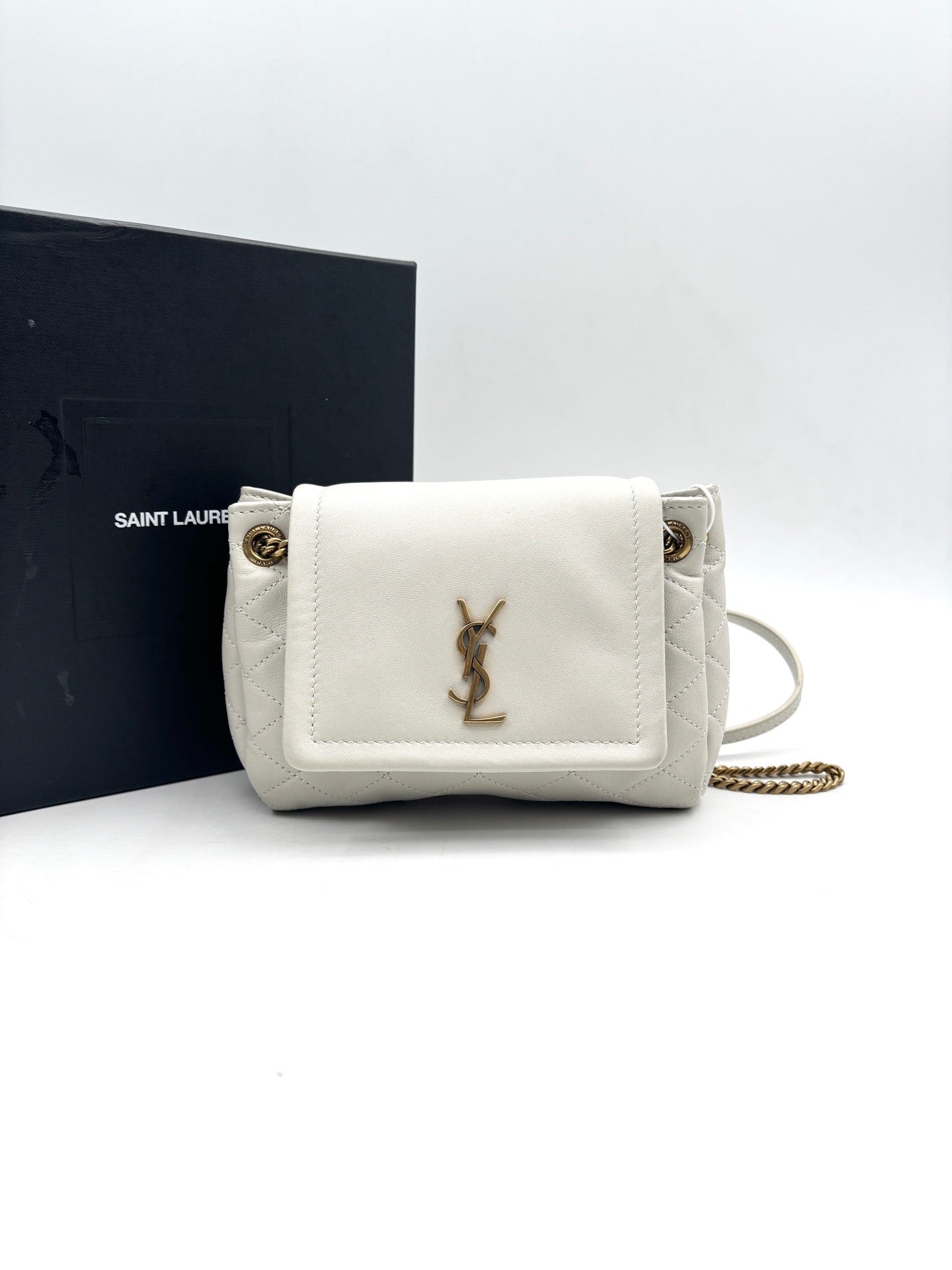 Saint Laurent - Nolita - Lambskin leather - White - (Mini)