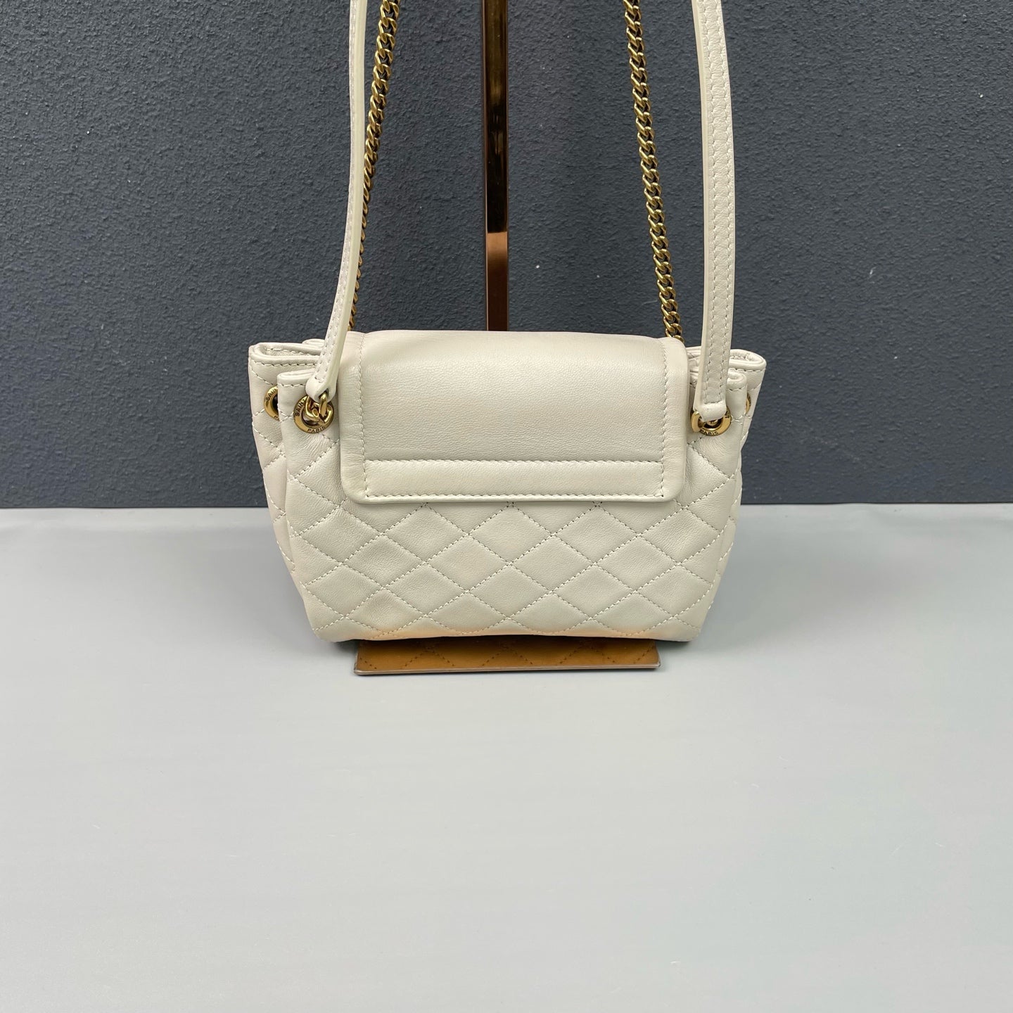 Saint Laurent - Nolita Mini Chain Bag - Leather - White with Gold-Tone Hardware - (mini)