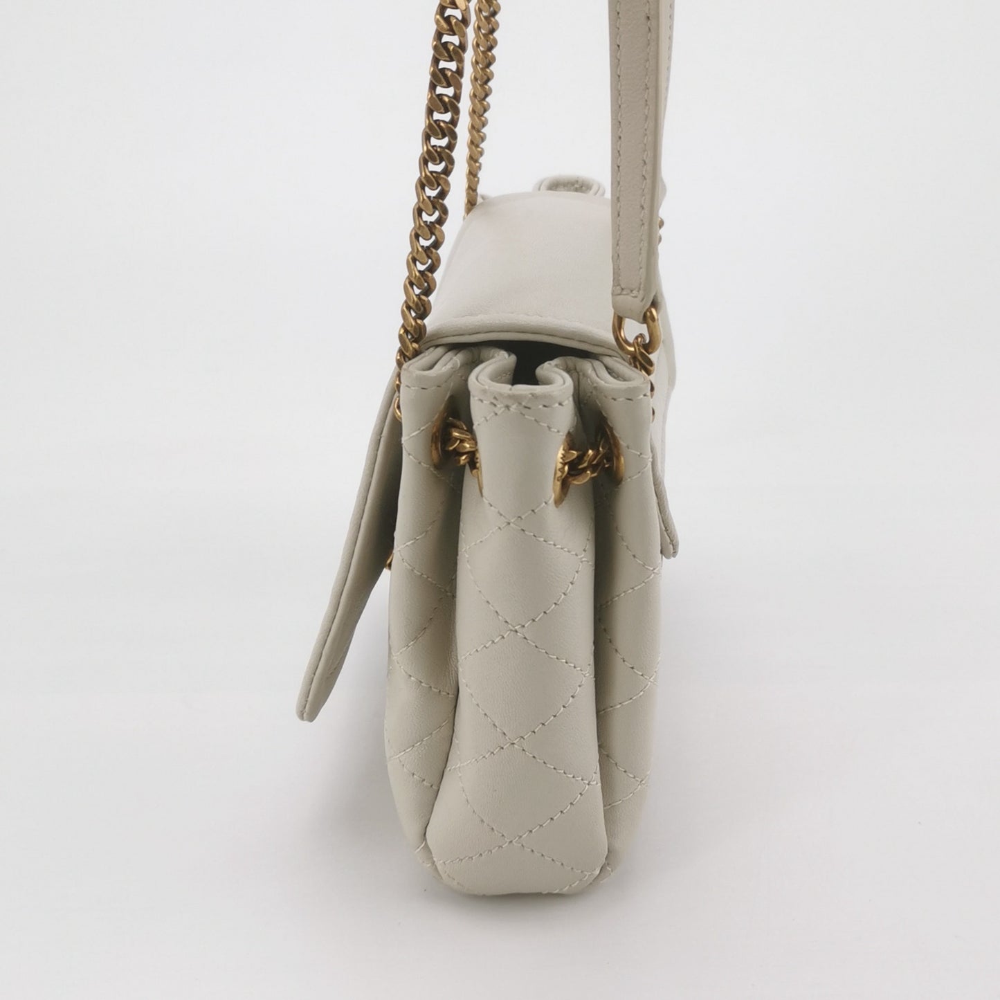 Saint Laurent - Nolita Mini - Quilted lambskin leather - Light Grey - (mini)