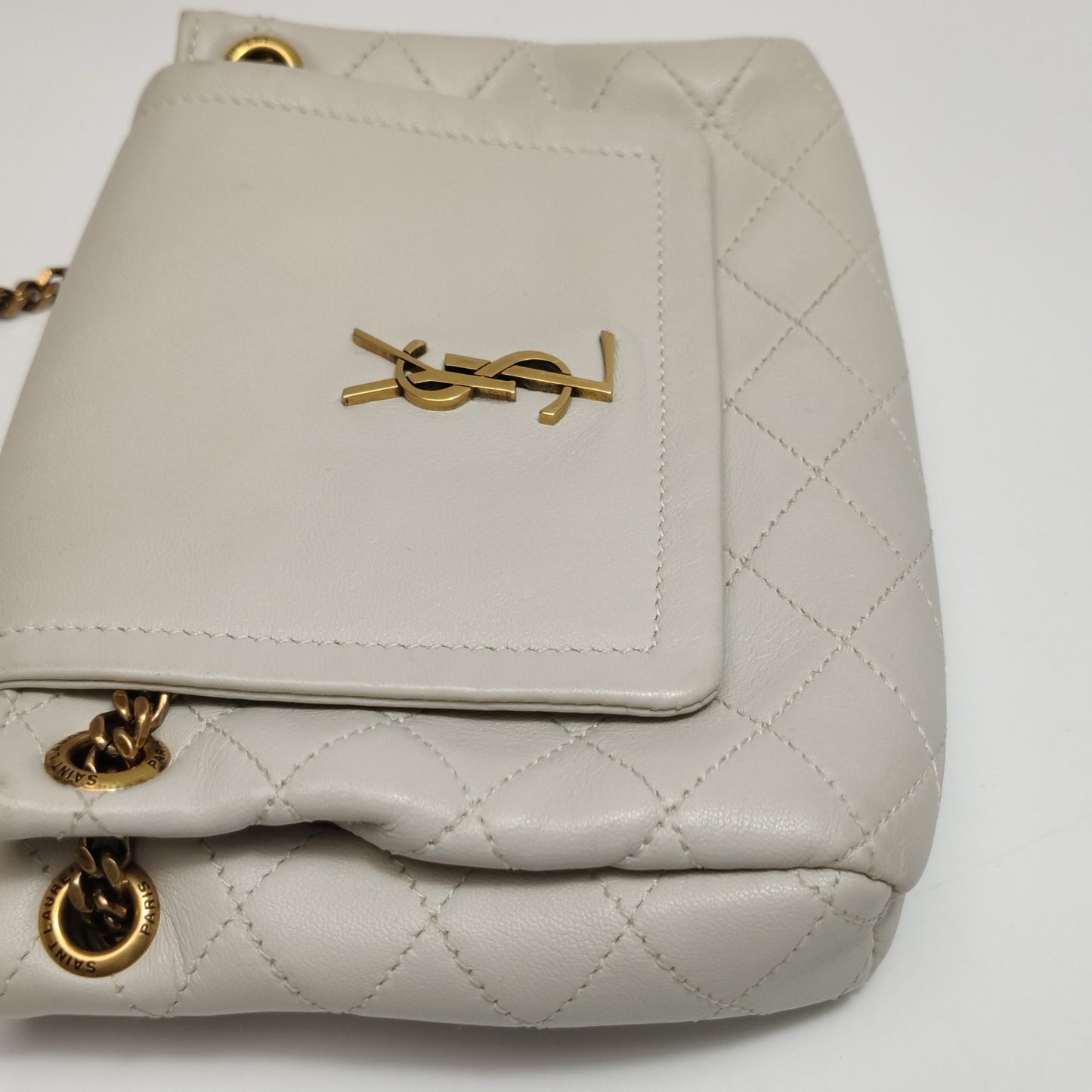 Saint Laurent - Nolita Mini - Quilted lambskin leather - Light Grey - (mini)
