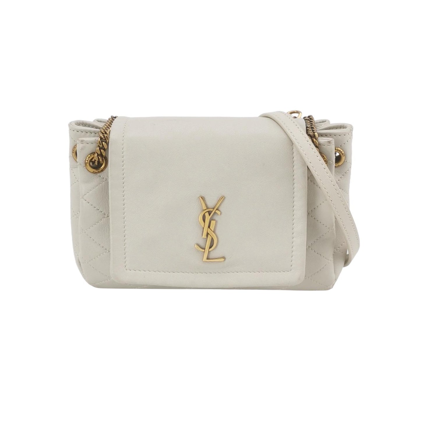 Saint Laurent - Nolita Mini - Quilted lambskin leather - Light Grey - (mini)
