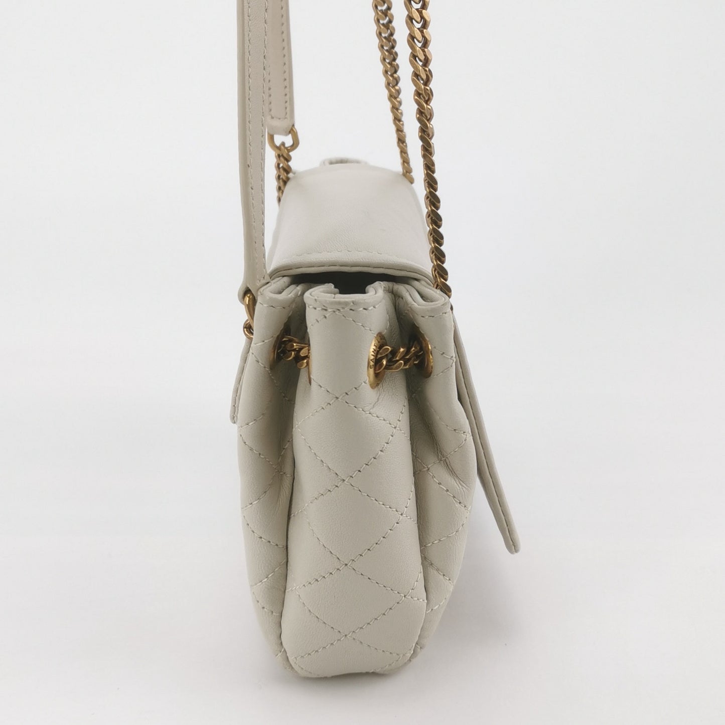 Saint Laurent - Nolita Mini - Quilted lambskin leather - Light Grey - (mini)